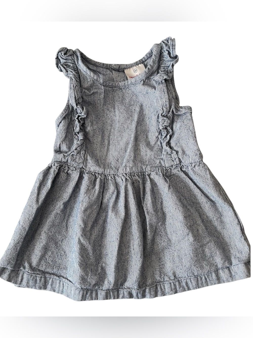 Hanna Andersson Pinstriped Navy Dress Size 120 girl 6-7